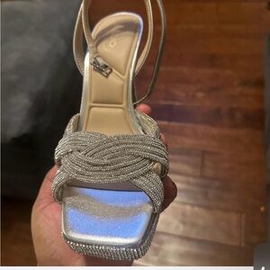 Aldo Silver Strappy Heels